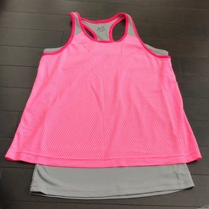 Champion Pink and Grey Double Layer Workout Tank